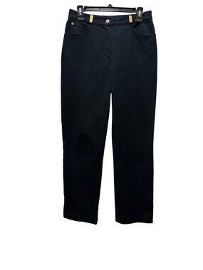 St. John Sport Black Denim Black Pants By Marie Gray Size 6